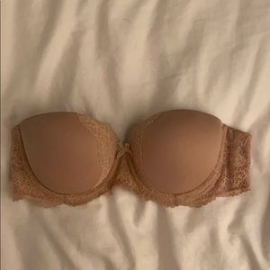 Nude strapless bra